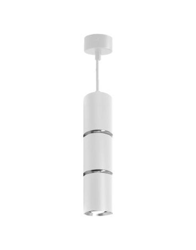 Светильник потолочный на подвесе MR16 35W, 230V, белый, хром,  D55*H180 ML1868 | 48648 | FERON — фото 1 | Sento