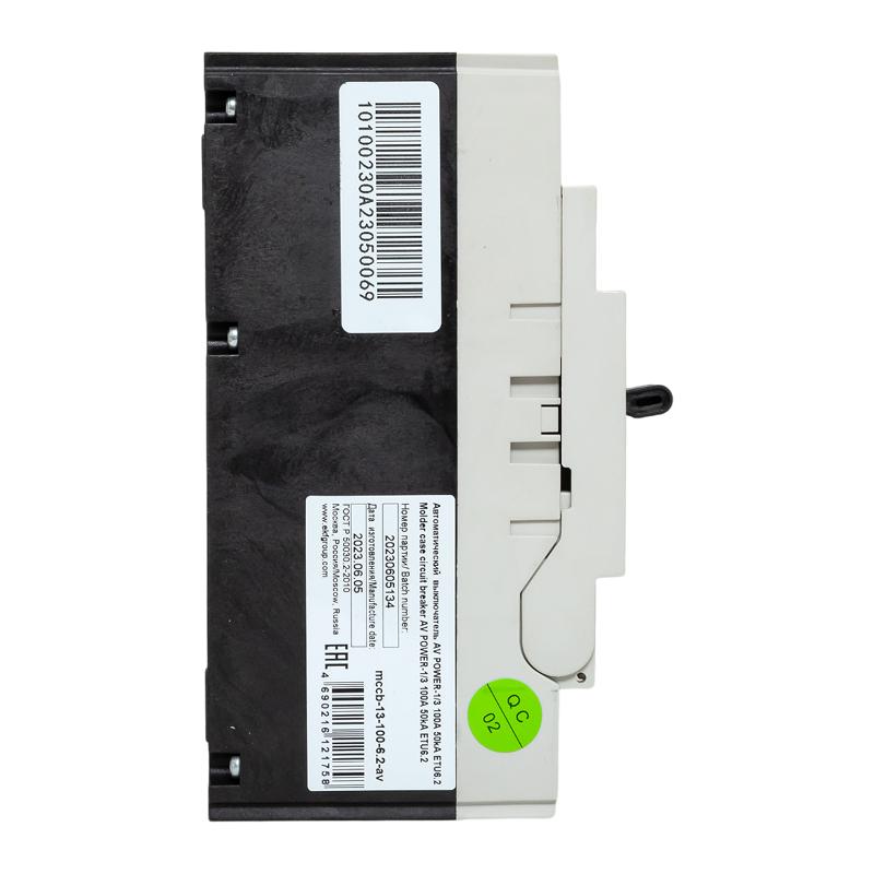Выключатель автоматический AV POWER-1/3 100А 50kA ETU6.2 | mccb-13-100-6.2-av | EKF — миниатюра 6