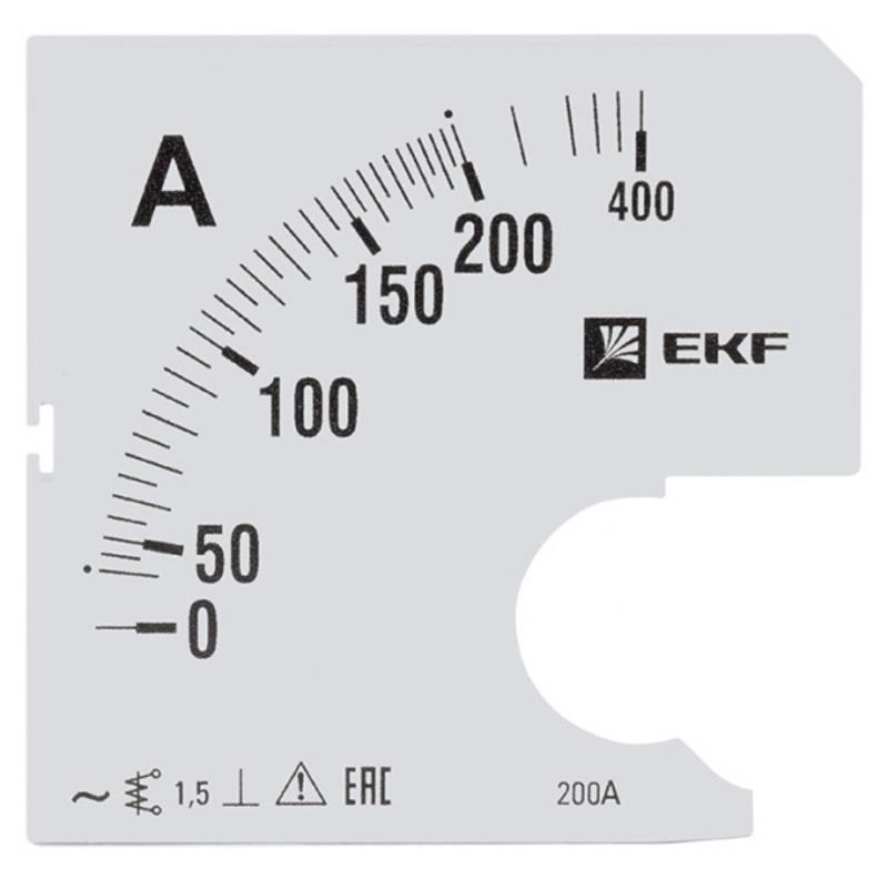 Шкала сменная для A961 200/5А-1,5 EKF PROxima | s-a961-200 | EKF — EKF