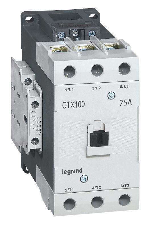 Контактор CTX3 100 3P 75A (AC-3) 2но2нз ~415В | 416189 | Legrand — Legrand