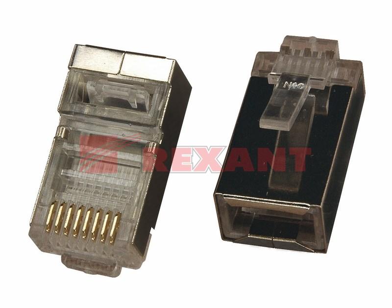 Джек  RJ-45  8P8C  CAT 5e  (экран) | 05-1023 | REXANT — миниатюра 2