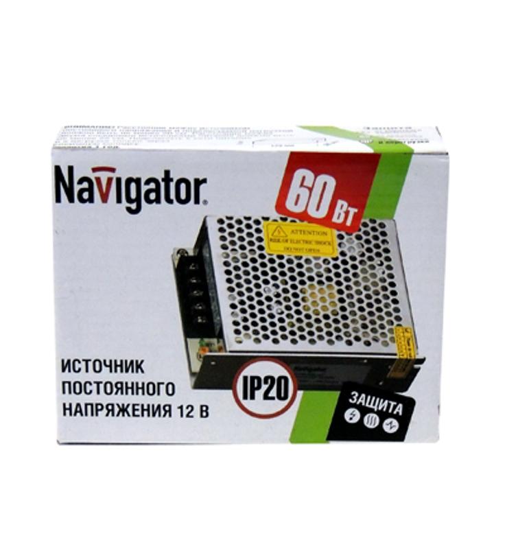 Драйвер для светодиодной ленты LED ND-P60-IP20-12V 60Вт 12В IP20 | 71465 | Navigator — миниатюра 2