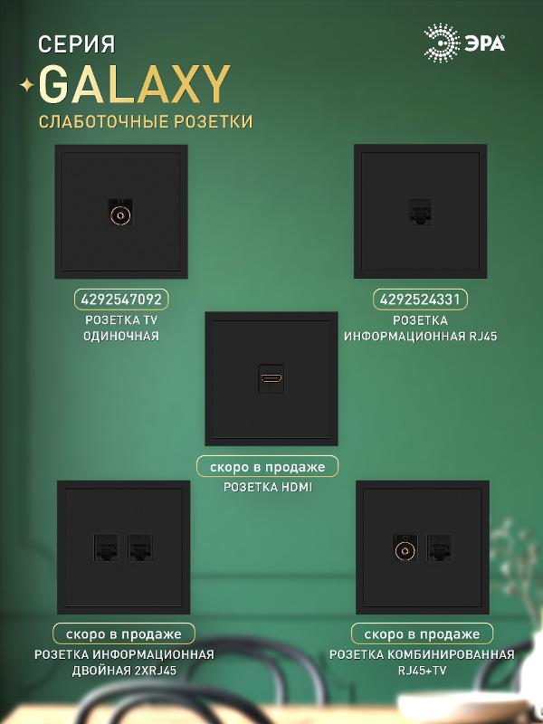 Розетка Galaxy 15-2104-05 с заземлением двойная 2X2P+E Schuko 16А-250В IP20 антрацит | Б0070685 | ЭРА — миниатюра 5