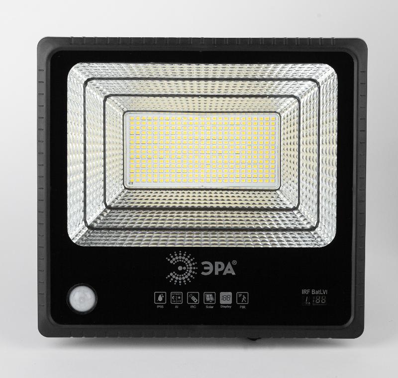 Прожектор светодиодный уличный на солн. бат. 150W, 1500 lm, 5000K, с датч. движения, ПДУ, IP65 ( | Б0049548 | ЭРА — миниатюра 3
