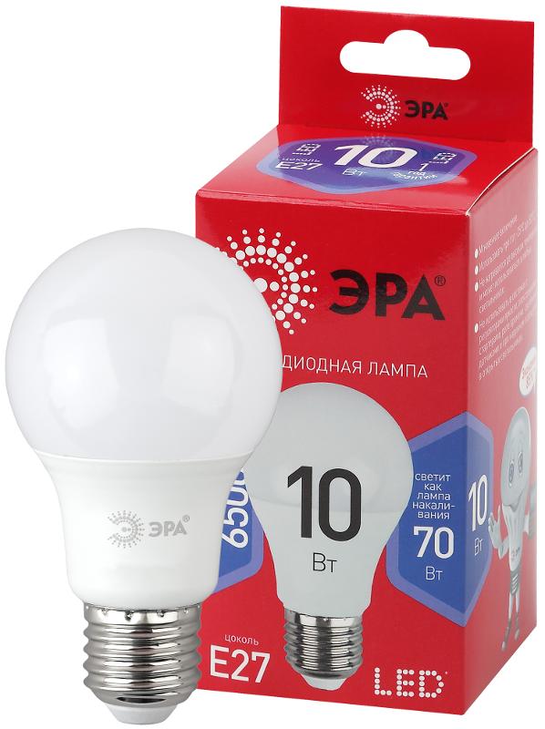 Лампа светодиодная ЭКО LED A60-10W-865-E27 R (диод, груша, 10Вт, хол, E27) | Б0045324 | ЭРА — ЭРА (Энергия света)