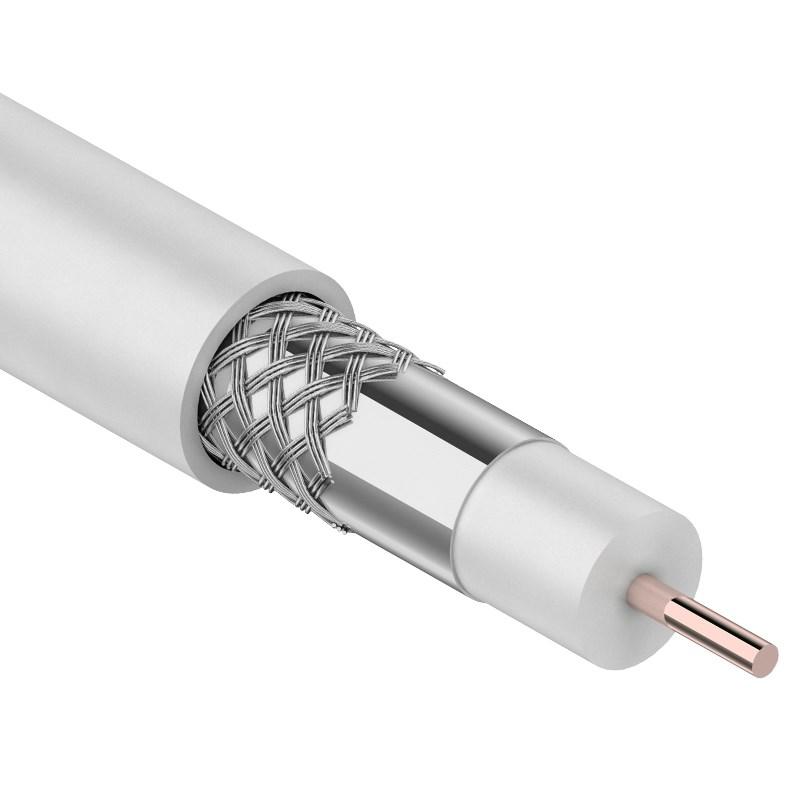 Кабель RG-6U, (64%), 75 Ом, 305м., белый | 01-2203 | REXANT — миниатюра 1
