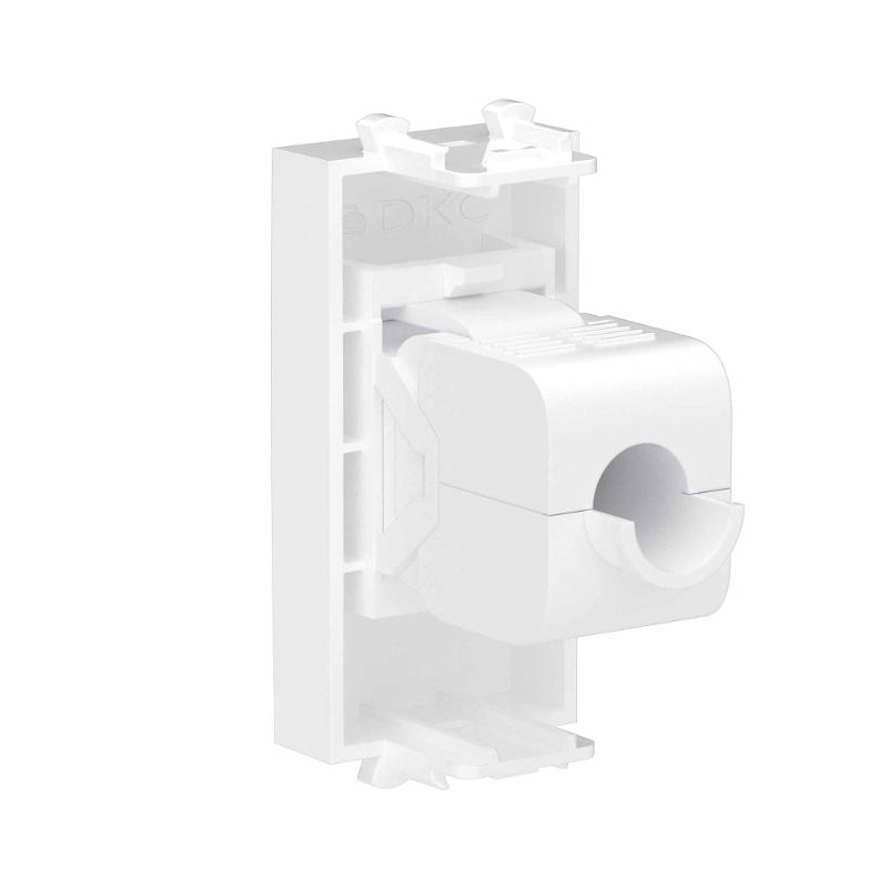 Компьютерная розетка RJ-45 без шторки модульная , кат.6А, "Avanti", "Белое облако", 1 модуль | 4400671 | DKC — миниатюра 3