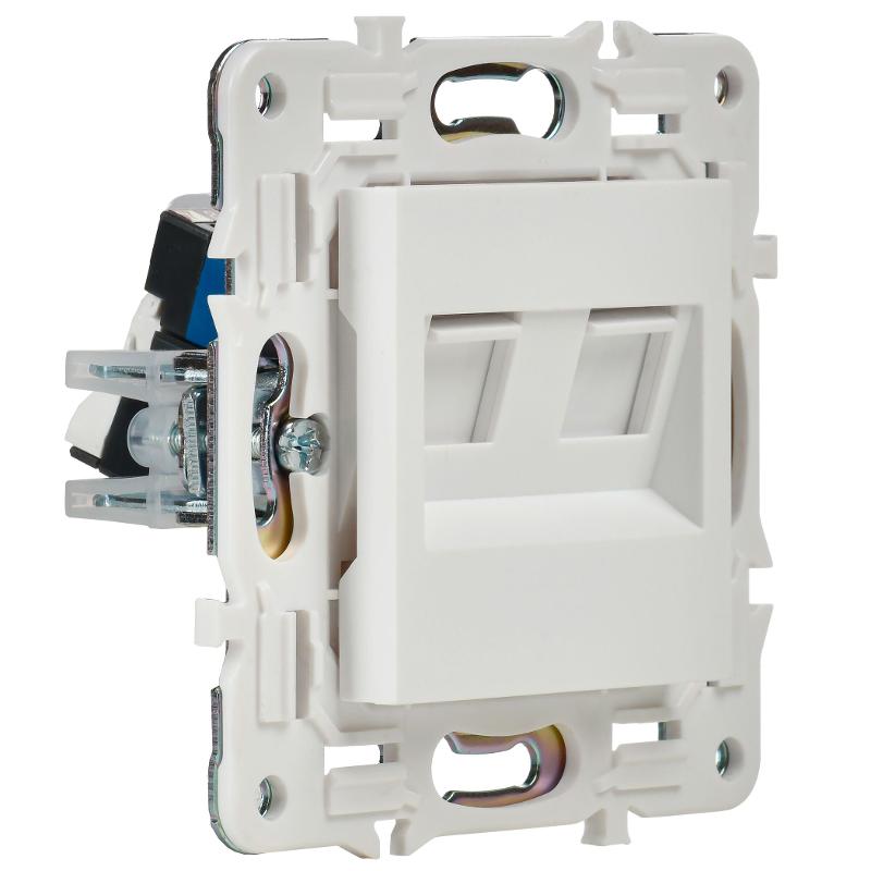 SKANDY Розетка компьютерная двойная RJ45 кат.5E SK-K03W арктический белый | SK-K20-1-K01 | IEK — миниатюра 3