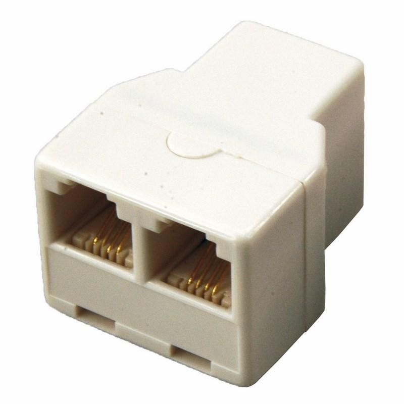 Двойник телефонный RJ-14 (6P4C) (гнездо - 2 гнезда) | 03-0032 | REXANT — REXANT