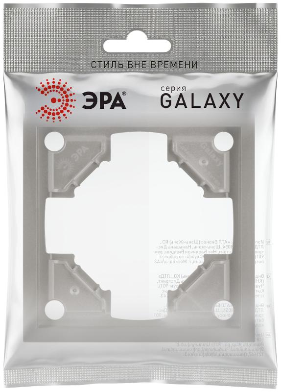 Рамка для розеток и выключателей Galaxy 15-5001-07 на 1 пост титан | Б0070840 | ЭРА — миниатюра 3