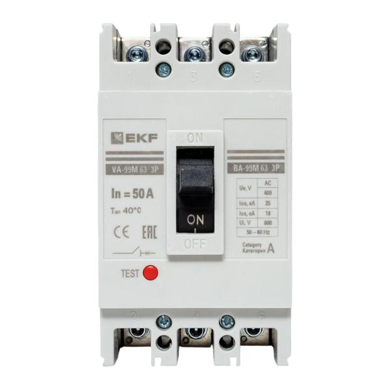 Выключатель автоматический ВА-99М 63/50А 3P 25кА EKF Basic | mccb99-63-50m | EKF — миниатюра 10