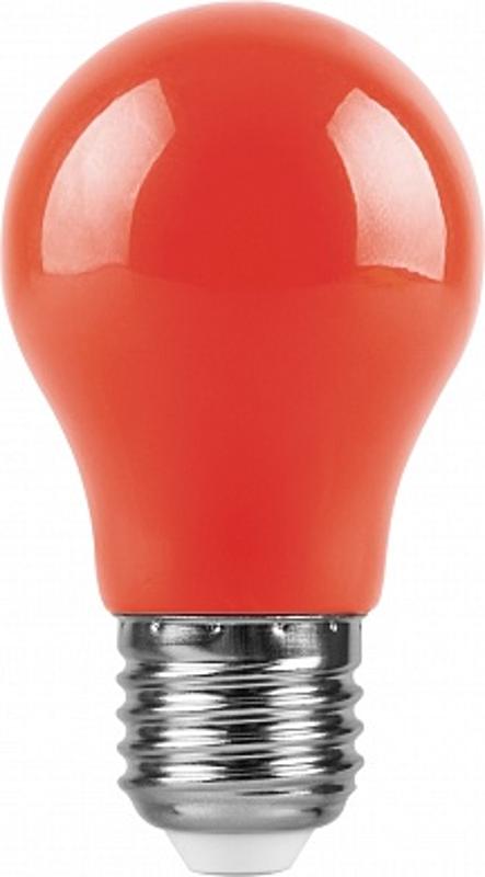 Лампа светодиодная для белт лайта LB-375 (3W) 230V E27 красный A50 | 25924 | FERON — миниатюра 1