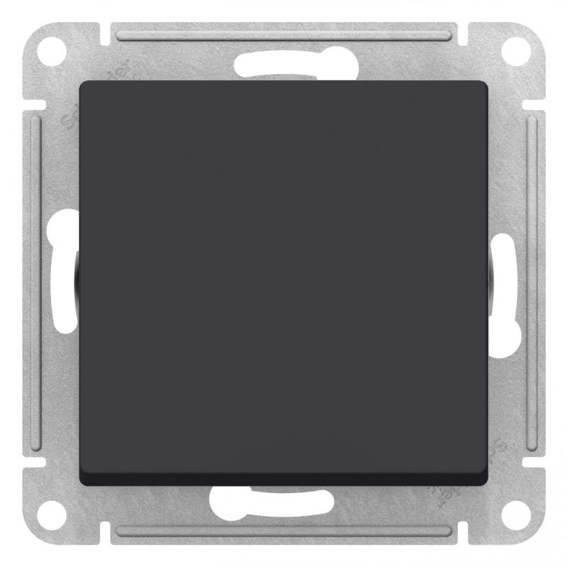 AtlasDesign Aqua Карбон Переключатель 1-клавишный IP44, сх.6, 10АХ, механизм | ATN441061 | SE — миниатюра 2