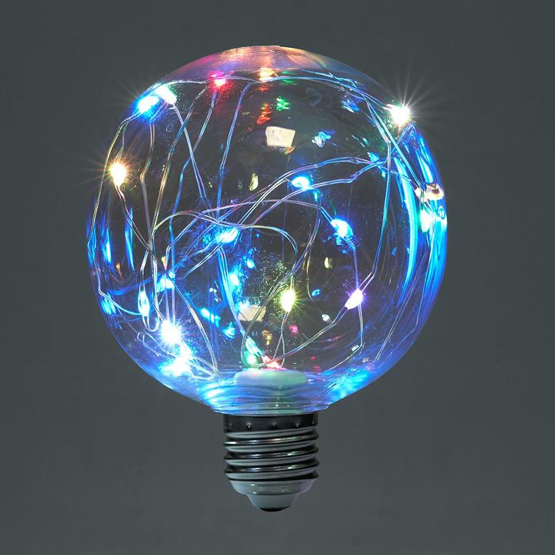 Лампа светодиодная, (3W) 230V E27 RGB G95, LB-382 | 41678 | FERON — миниатюра 4
