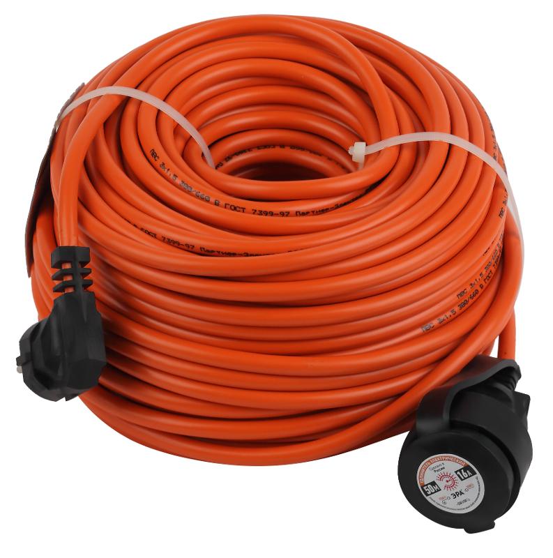Удлинитель силовой ЭРА UPx-1e-3x1.5-50m-IP44 в бухте c/з 1 гн 50м ПВС 3х1.5 | Б0046819 | ЭРА — миниатюра 1