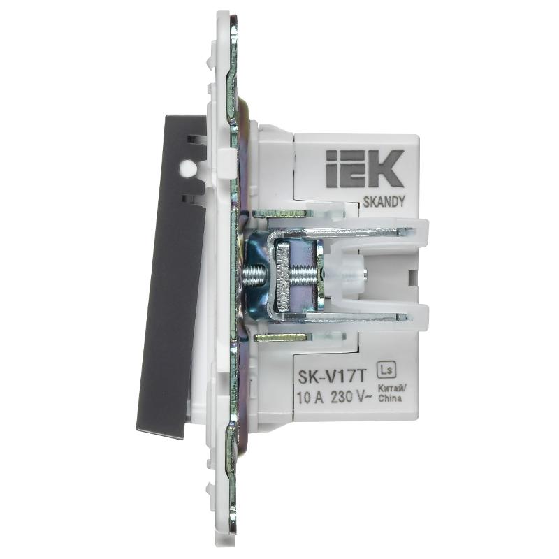 SKANDY Кнопка звонка с индикацией для отелей 10А SK-V17T титан  | SK-V14-2-10-K48 | IEK — миниатюра 3