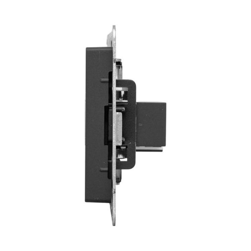 Механизм розетки HDMI+RJ45 (cat5), чёрный Эпика EKF | UP1-SOB-HDMI+RJ45 | EKF — миниатюра 8