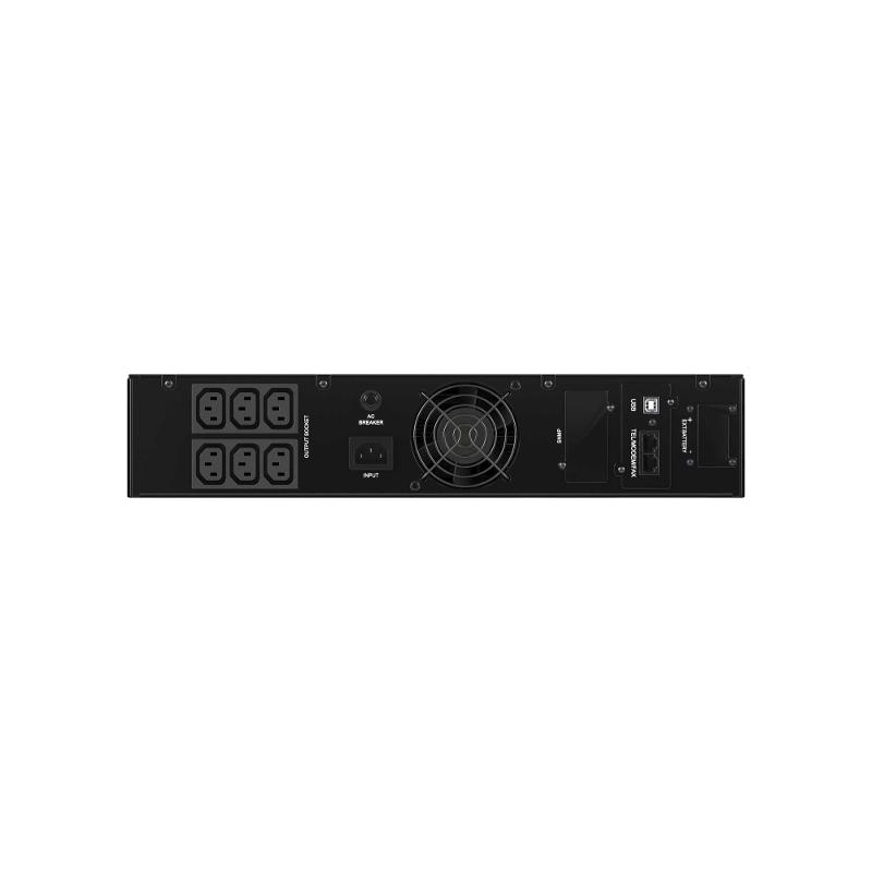 Линейно-интерактивный ИБП ДКС серии Info Rackmount Pro, 1500 ВА/1200Вт,1/1, USB, RJ45, 6xIEC C13, Rack 3U, SNMP/AS400 slot, 2x9Aч — миниатюра 9