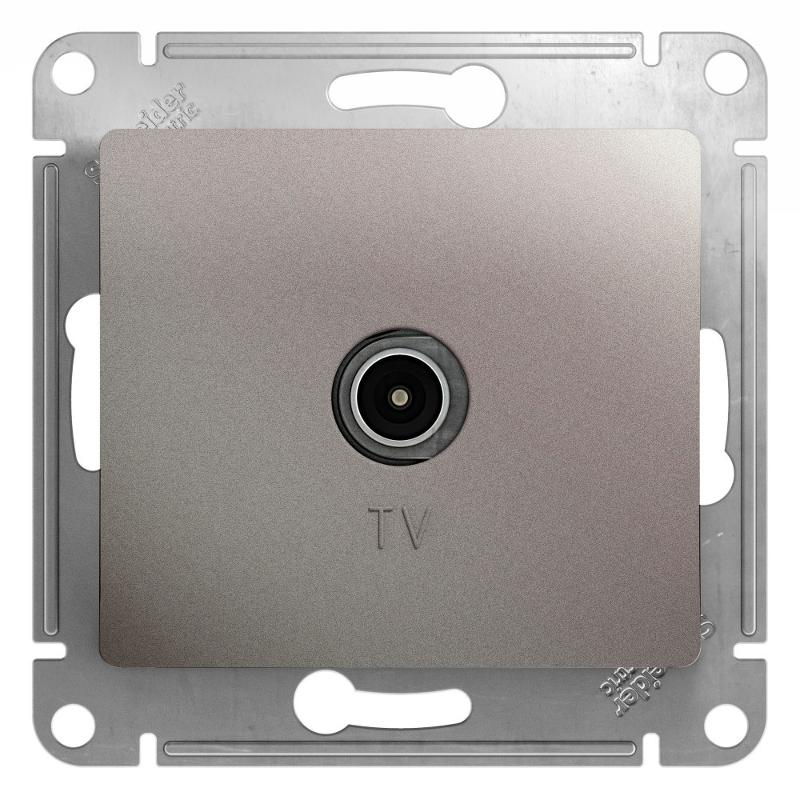 Glossa Платина Розетка TV проходная 4DB | GSL001292 | SE — Systeme Electric