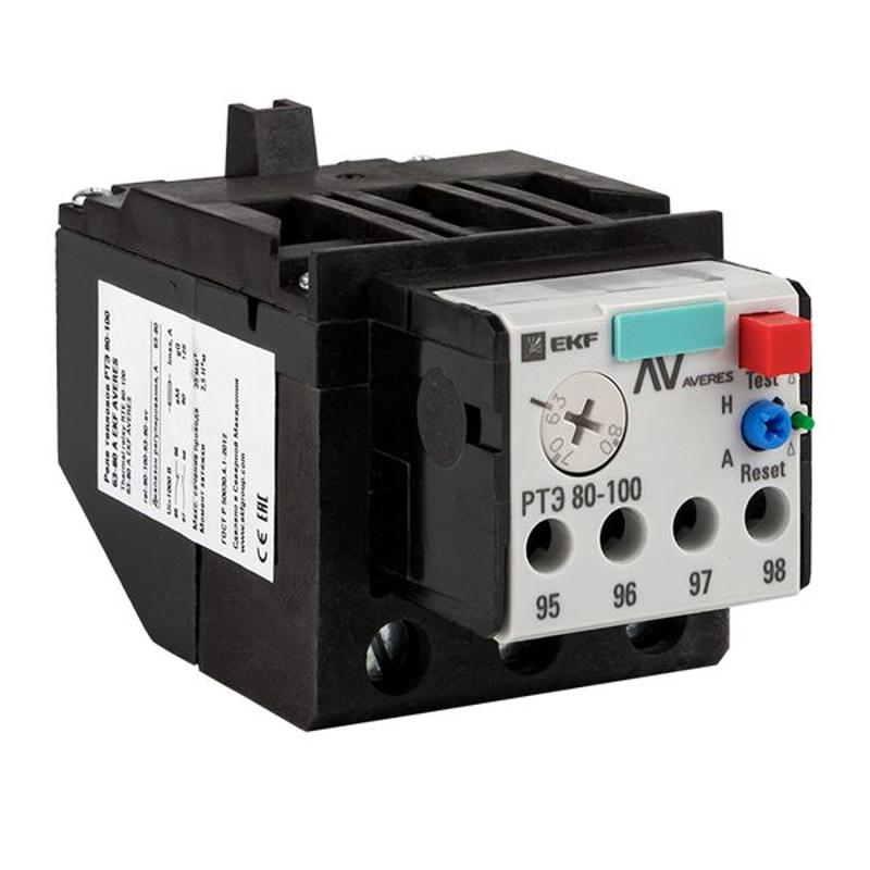 Реле тепловое РТЭ 80-100 63-80А EKF AVERES | rel-80-100-63-80-av | EKF — EKF