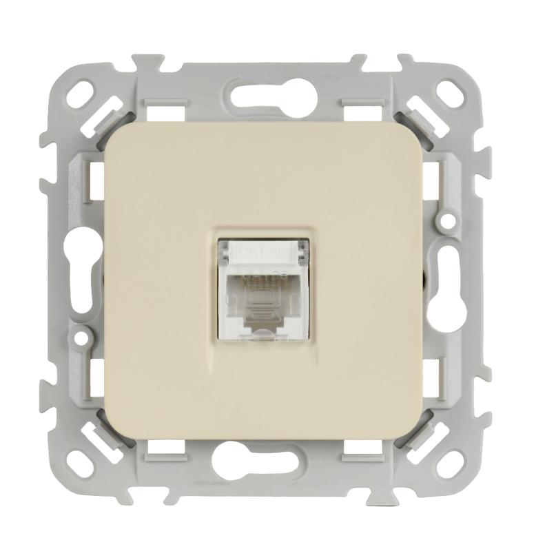 FLITE Розетка компьютерная RJ45 кат.5Е UTP РК5е-1-0-ФлСл сливочный | FI-K12-1-K86 | IEK — миниатюра 2