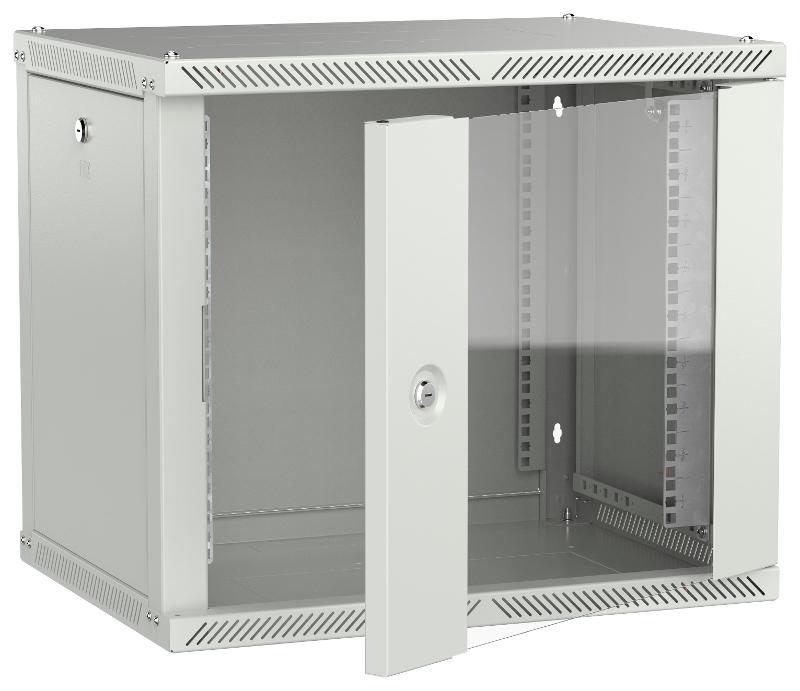 ITK LINEA W Шкаф 9U 600х450мм дверь стекло серый 2.0| LWR3-09U64-GF-2| ITK — ITK