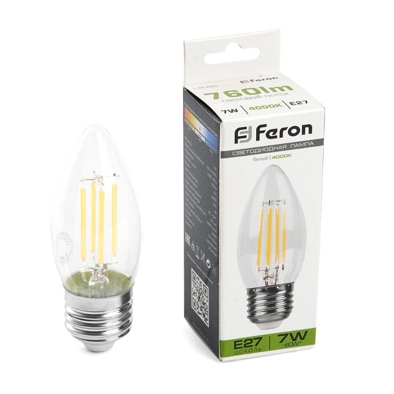 Лампа светодиодная, (7W) 230V E27 4000K, LB-66 | 38271 | FERON — фото 1 | Sento
