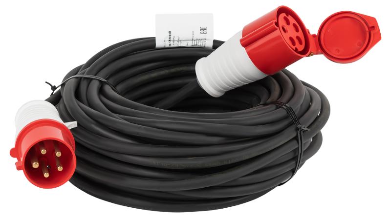 Удлинитель силовой IND380-U-1e-5x2,5-20m-IP44 на 380В в бухте 1 розетка CEE 5P 20м КГ 5х2,5 32A IP44 | Б0057294 | ЭРА — миниатюра 2