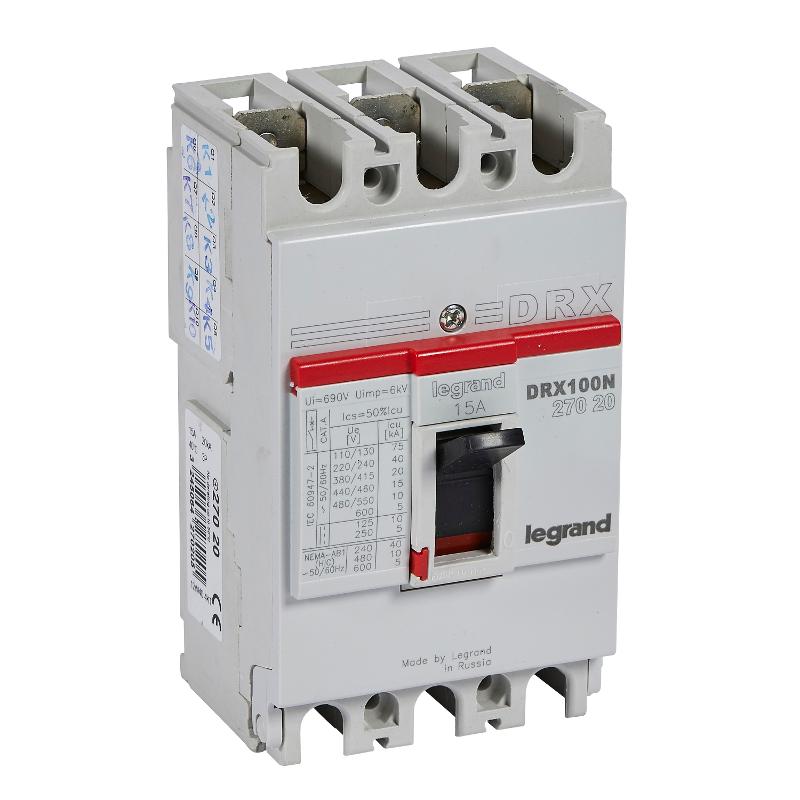 DRX125 термомагнитный 15A 3П 20KA | 027020 | Legrand — Legrand
