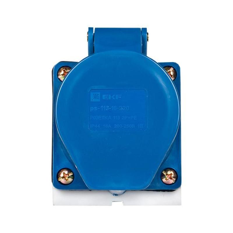 Розетка стационарная наружная 113 2Р+РЕ 16А 220В IP44 EKF PROxima | ps-113-16-220 | EKF — миниатюра 9
