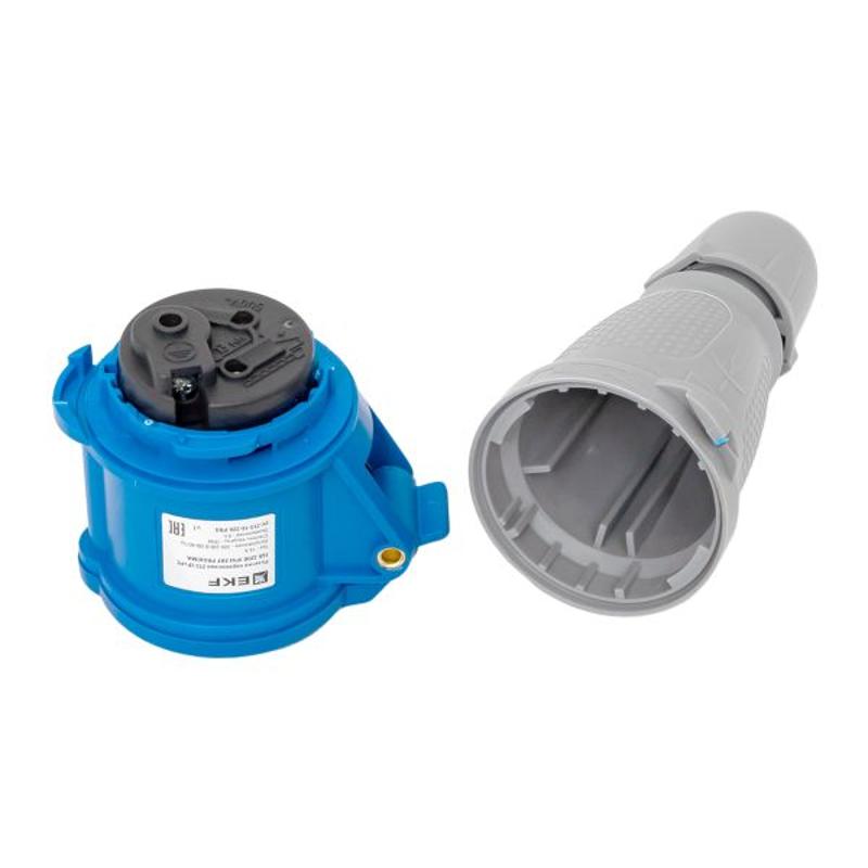 Розетка переносная 213 2Р+РЕ 16А 220В IP44 EKF PROXIMA | ps-213-16-220-PRO | EKF — миниатюра 16