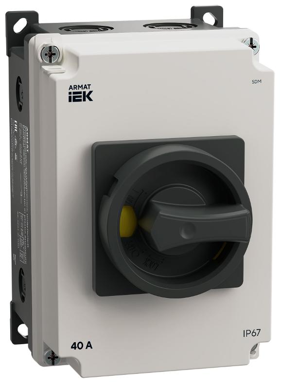 ARMAT Выключатель-разъединитель SDM 3P 40А в пластиковом боксе IP67 IEK AR-SDM-21-040 — фото 1 | Sento