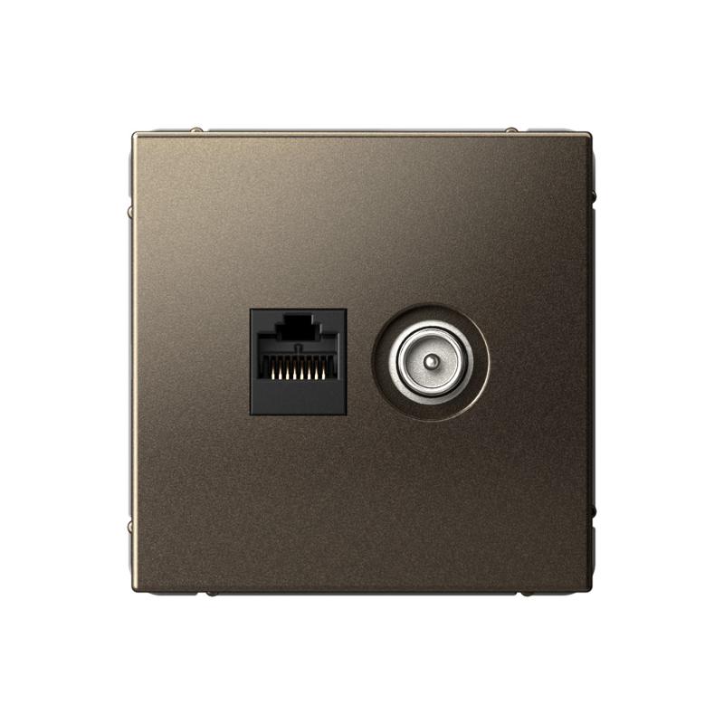 ArtGallery Мокко Розетка двойная TV + компьютерная RJ45, кат. 5Е | GAL000689 | SE — Systeme Electric