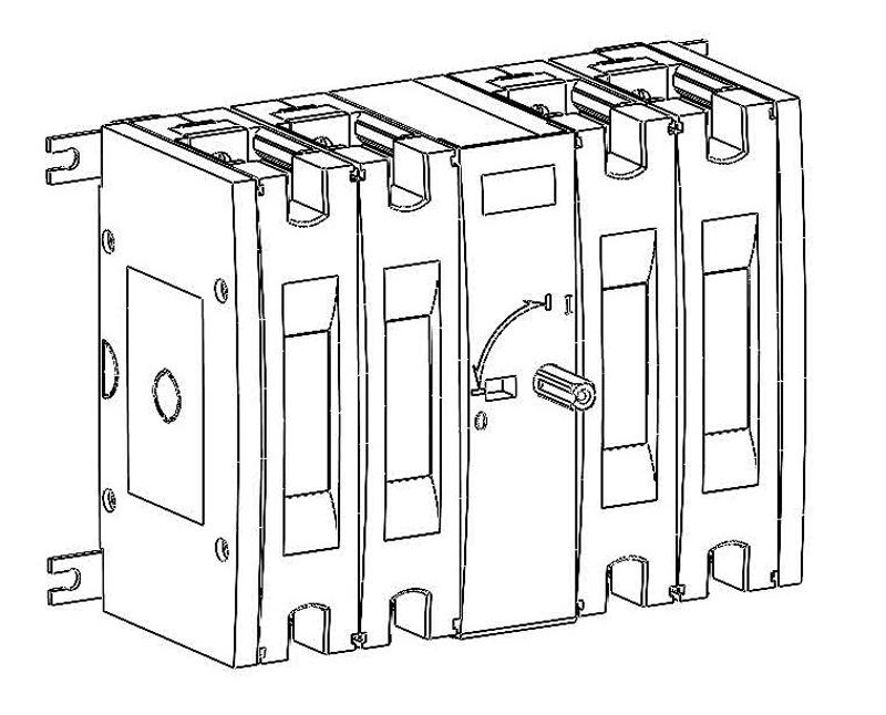 ВЫКЛ-РАЗЪЕДИНИТЕЛЬ SYSTEMEPACT SD250 4P 250A  РУКОЯТКА ФРОНТ ЦЕНТР_РУКОЯТКА ЗАКАЗЫВАЕТСЯ ОТДЕЛЬНО | SSD02504MF0250 | SE — миниатюра 2