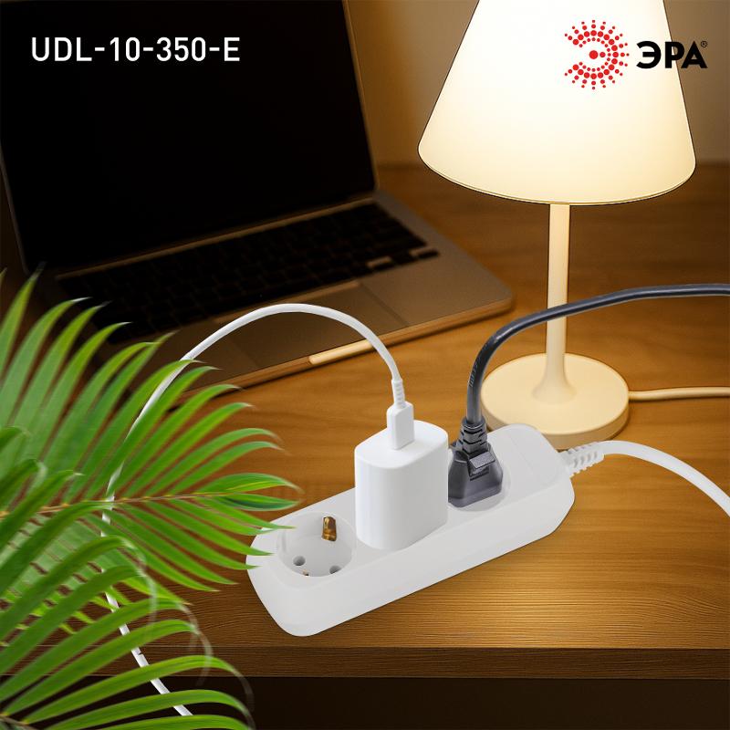 Удлинитель электрический ЭРА UDL-10-350-E Greenline 3 розетки с заземлением 5м ПВС 3x0.75мм2  | Б0065068 | ЭРА — миниатюра 5