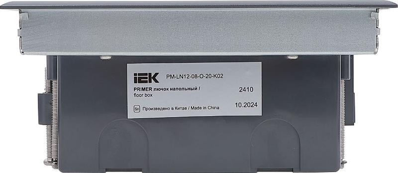 PRIMER Лючок напольный 8 модулей (45*22,5 мм) IP20 черный | PM-LN12-08-O-20-K02IEK — миниатюра 3