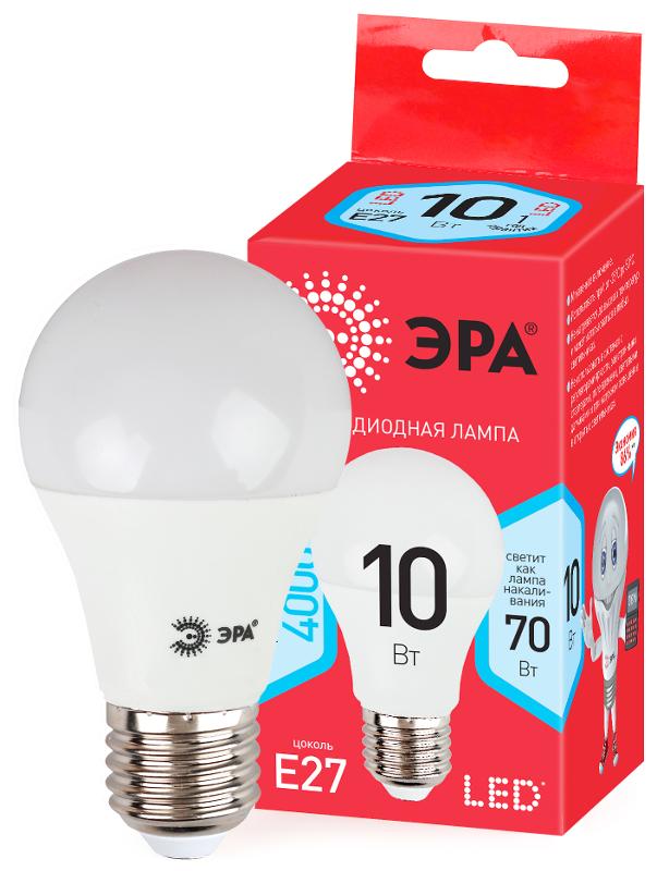 Лампа светодиодная LED 10Вт Е27 4000К smd A60-10w-840-E27_ECO | Б0028005 | ЭРА — миниатюра 1