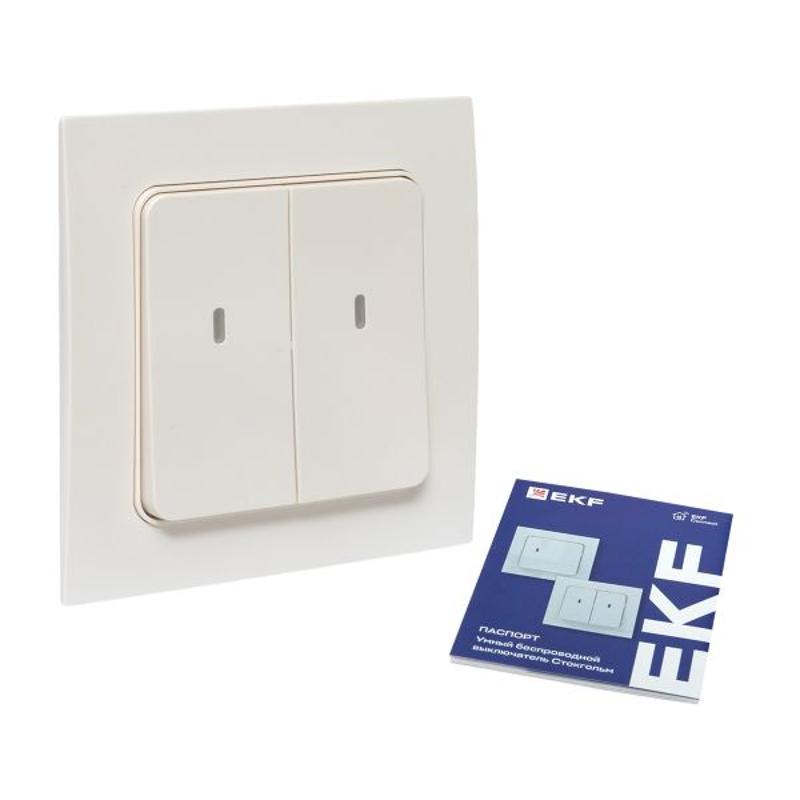 Умный выключатель Стокгольм 2-кл. белый Zigbee  Сonnect|RCV-ST2-WD-ZB|EKF — миниатюра 14