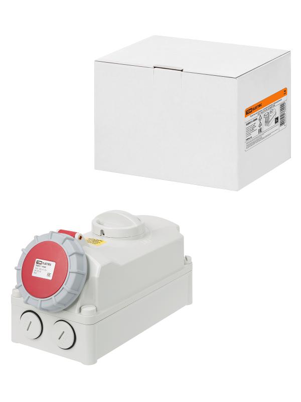 Розетка настенная, с выключателем и блокировкой IP67 16А 3Р+РЕ+N 380В | SQ0611-0066 | TDM — фото 1 | Sento