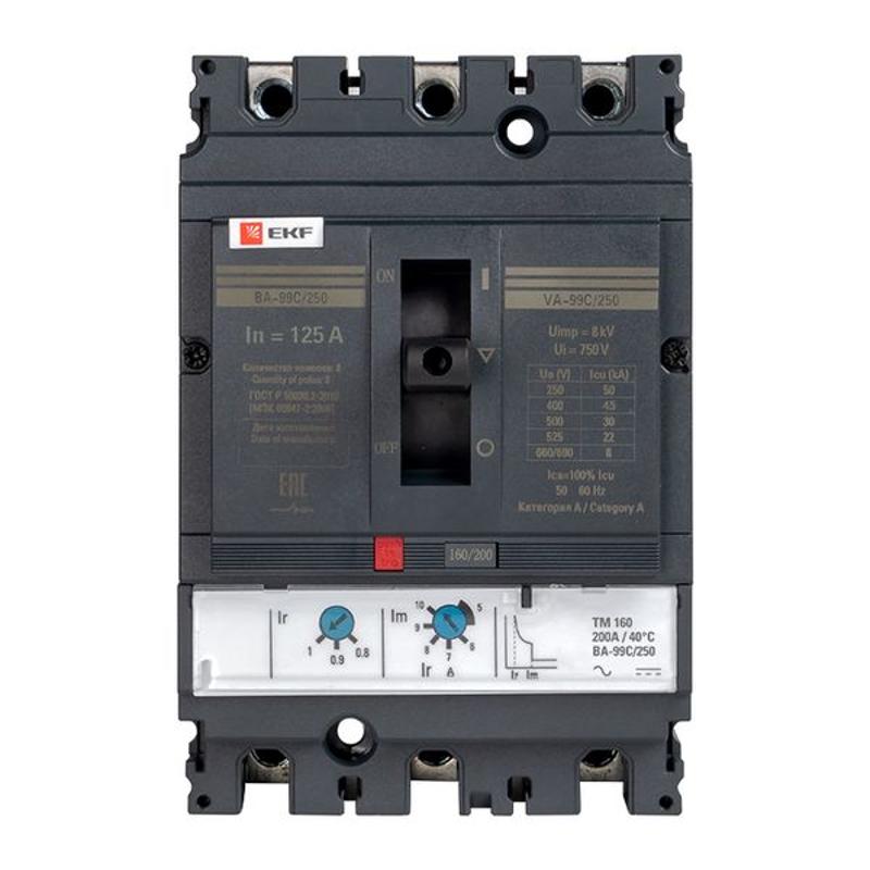Выключатель автоматический ВА-99C 250/125А 3P 45кА EKF PROxima | mccb99C-250-125 | EKF — миниатюра 9