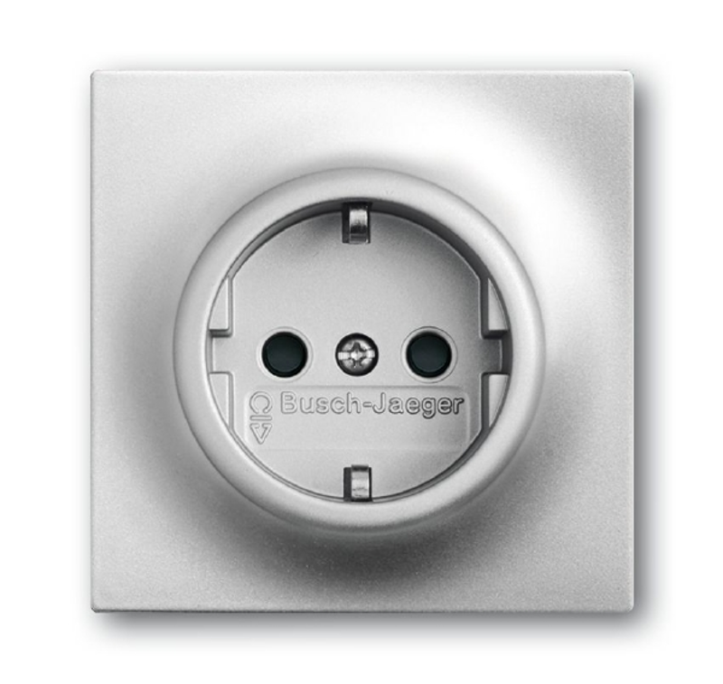 Розетка SCHUKO 16А 250В, серия impuls, цвет серебристый металлик | 2011-0-3845  | 2CKA002011A3845 | ABB — ABB