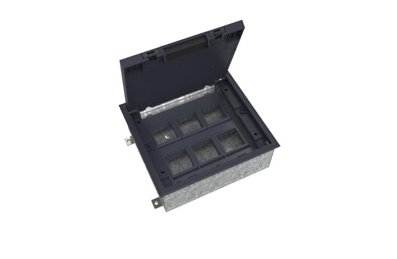 MultiDesk Люк на 12 модулей IP40 для бетонных полов с монтажной коробкой, тип MDK10 | MDK10212 | SE — Systeme Electric