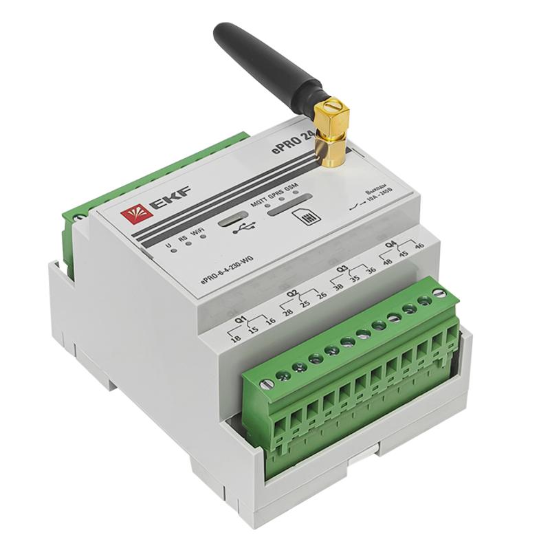 Контроллер базовый ePRO 24 удаленного управления 6вх\4вых 230В WiFi GSM с внешней антенной PROxima | ePRO-6-4-230-WG1 | EKF — миниатюра 16