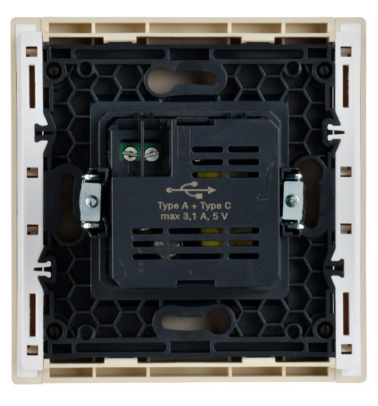 FORTE&PIANO Розетка USB A+C 3,1А FP450 ваниль | FP-U22-D31-K10 | IEK — миниатюра 3