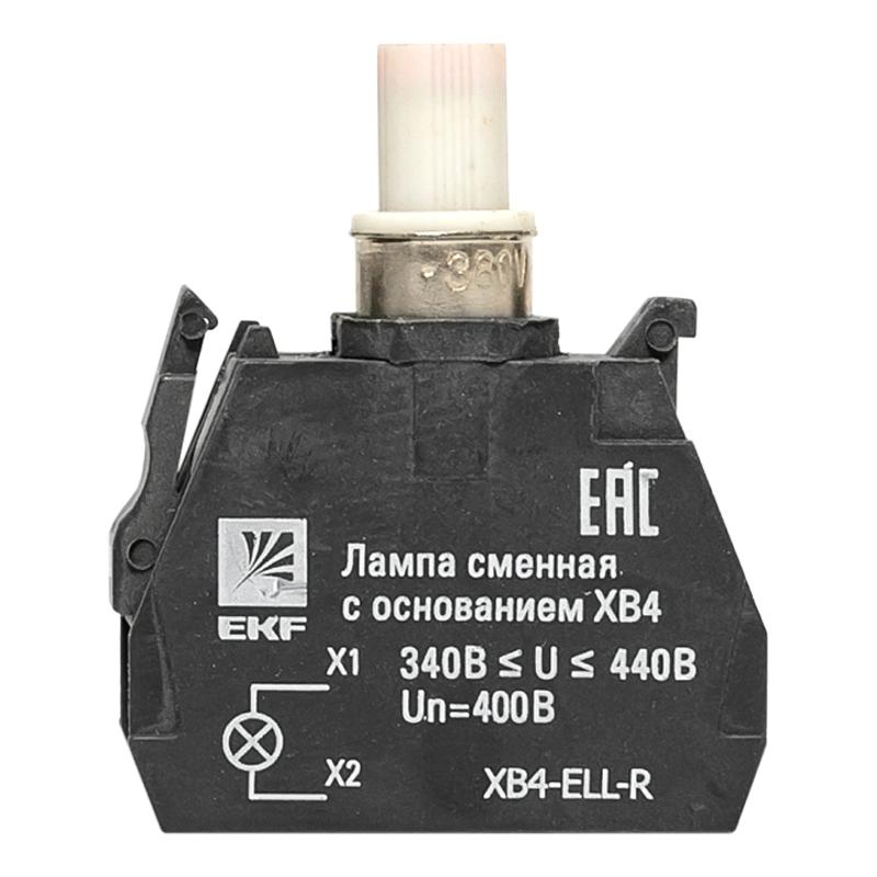 Лампа сменная c основанием XB4 красная 400В EKF PROxima  |  XB4-ELL-R |  EKF  — миниатюра 6