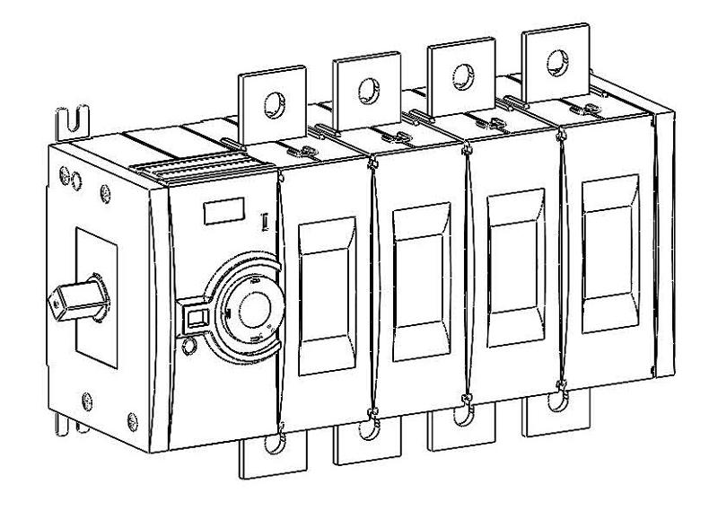 ВЫКЛ-РАЗЪЕДИНИТЕЛЬ SYSTEMEPACT SD630 4P 400A  РУКОЯТКА СЛЕВА СБОКУ_РУКОЯТКА ЗАКАЗЫВАЕТСЯ ОТДЕЛЬНО | SSD06304LS0400 | SE — миниатюра 2