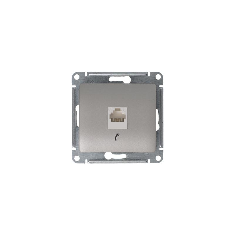 Glossa Платина Розетка телефонная RJ11 | GSL001281T | SE — миниатюра 4