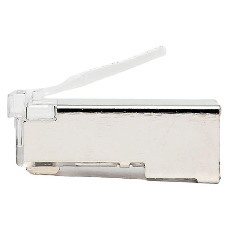 Коннектор RJ-45 TERACOM экранированный 8P8C Cat.5E универсальный (упак.20шт) | TRC-PLUG-5EFTP-20 | EKF — миниатюра 8