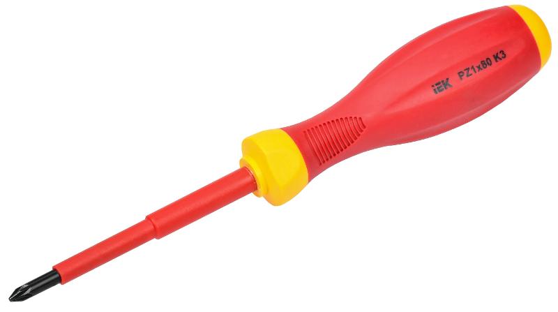 Отвертка диэлектрическая PZ1х80 K3 ARMA2L 3 | A2L3-SC30-K3-PZ-10-080 | IEK — миниатюра 1