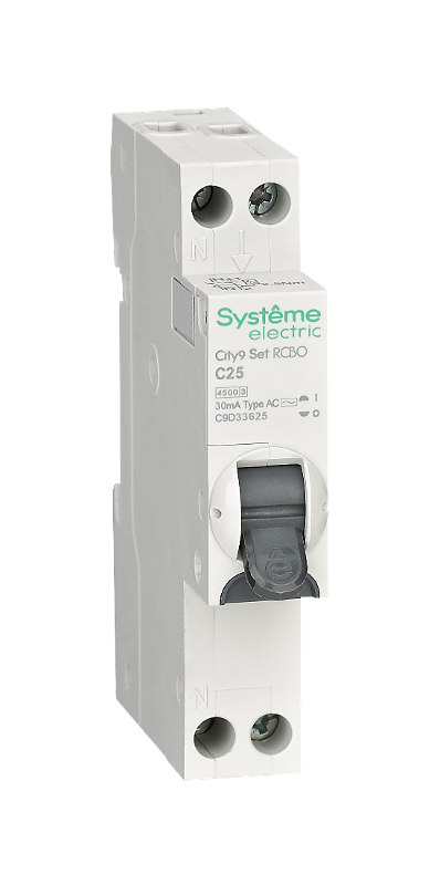 АВДТ City9 1П+Н C25 4500A 30мА AC 18мм | C9D33625 | SE — Systeme Electric